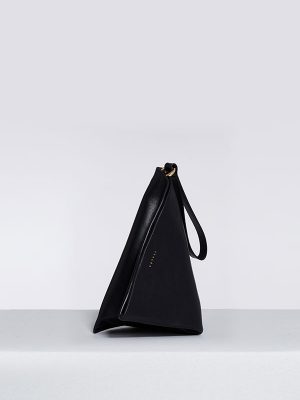 Bolso bandolera mujer de piel negro frontal yoko isalda