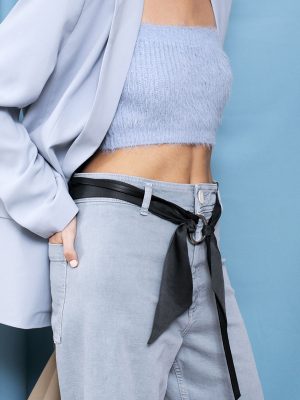 Cinturon de moda en seda negro2 isalda