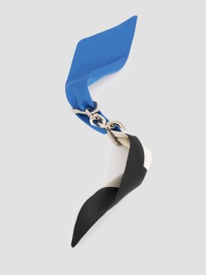 Pulsera de moda en seda estampado azul lili Isalda